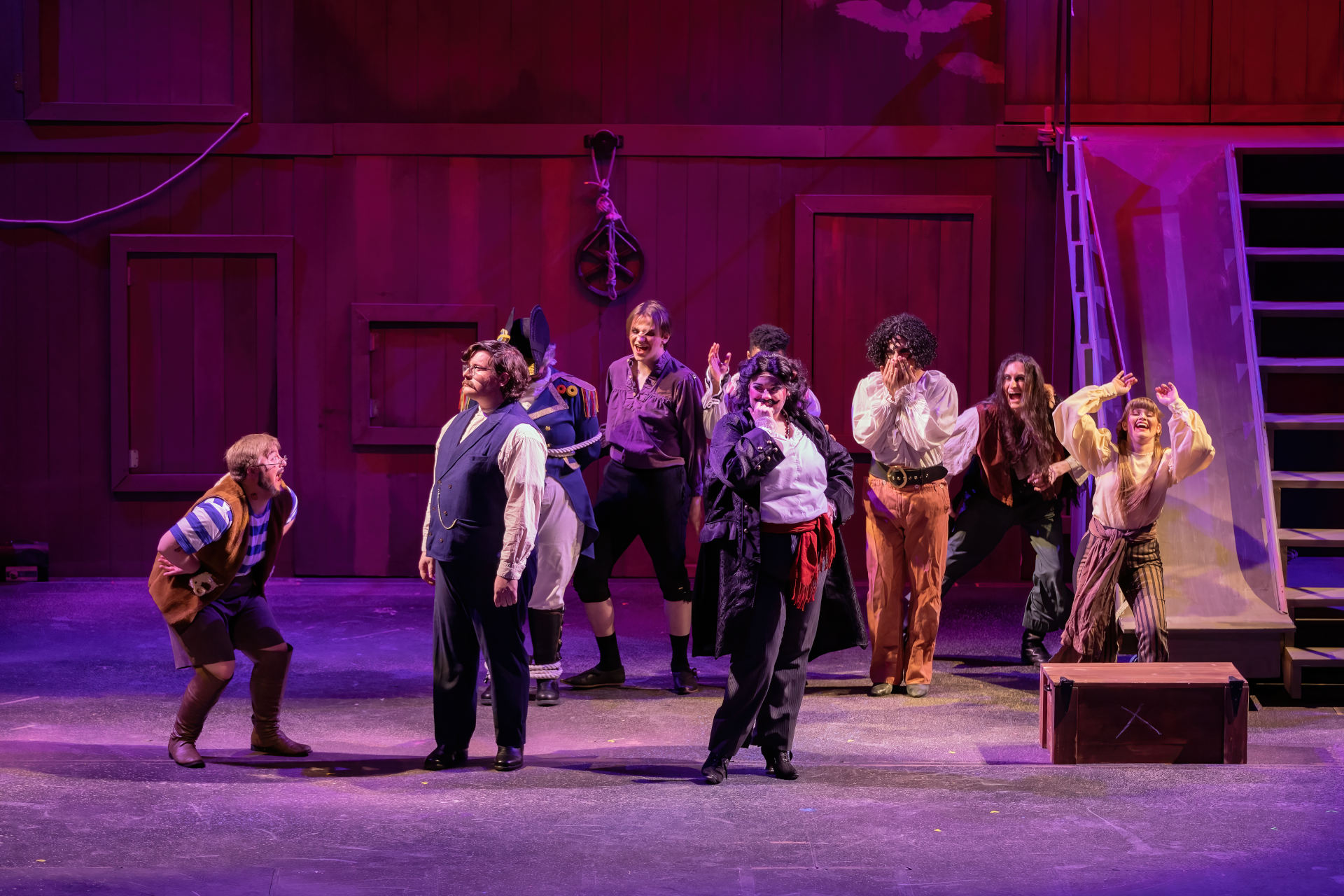 Pirates laugh at Lord Aster.