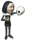 animation of skeleton running