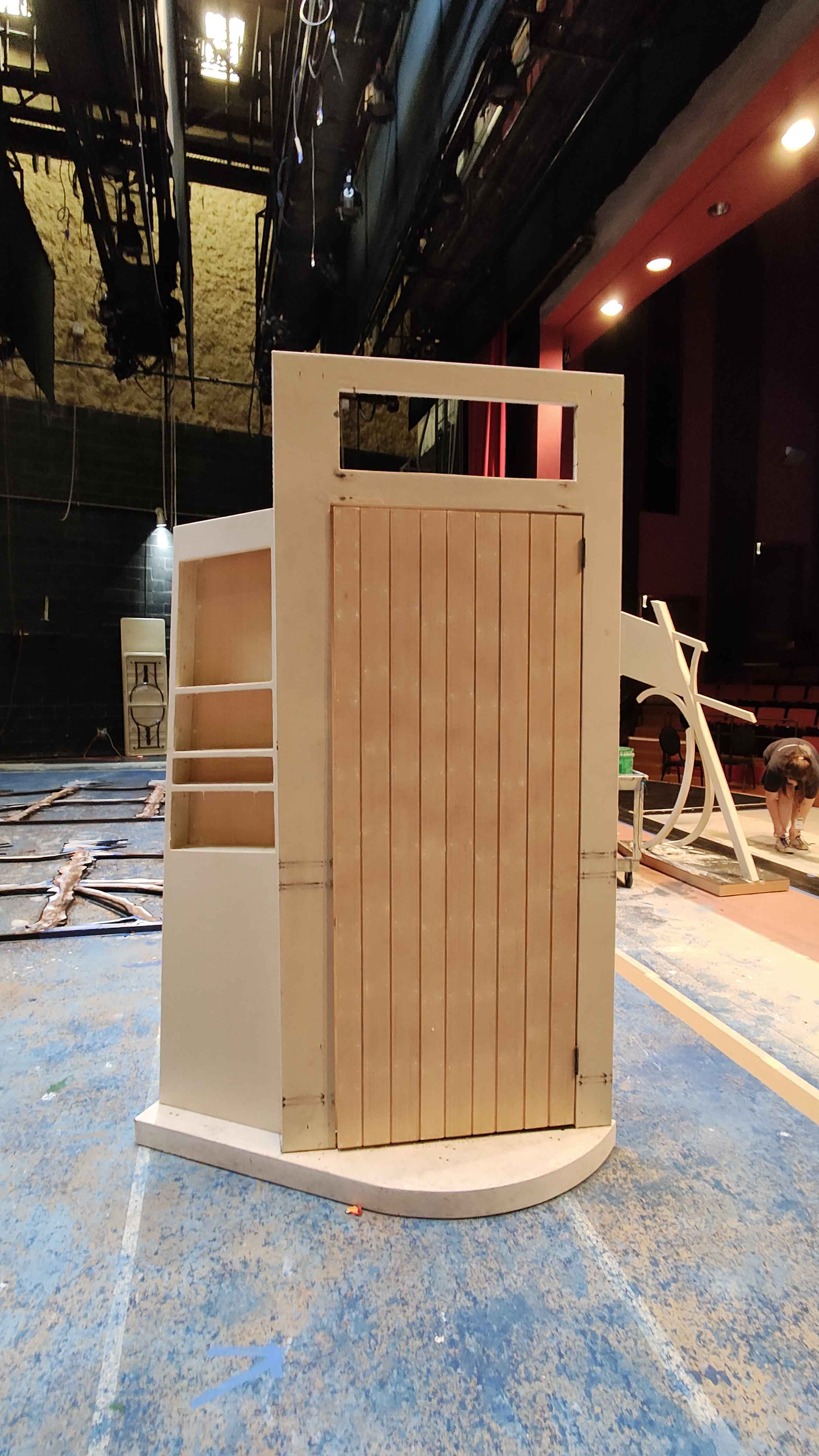 Bedroom doorway and bookcase rolling unit