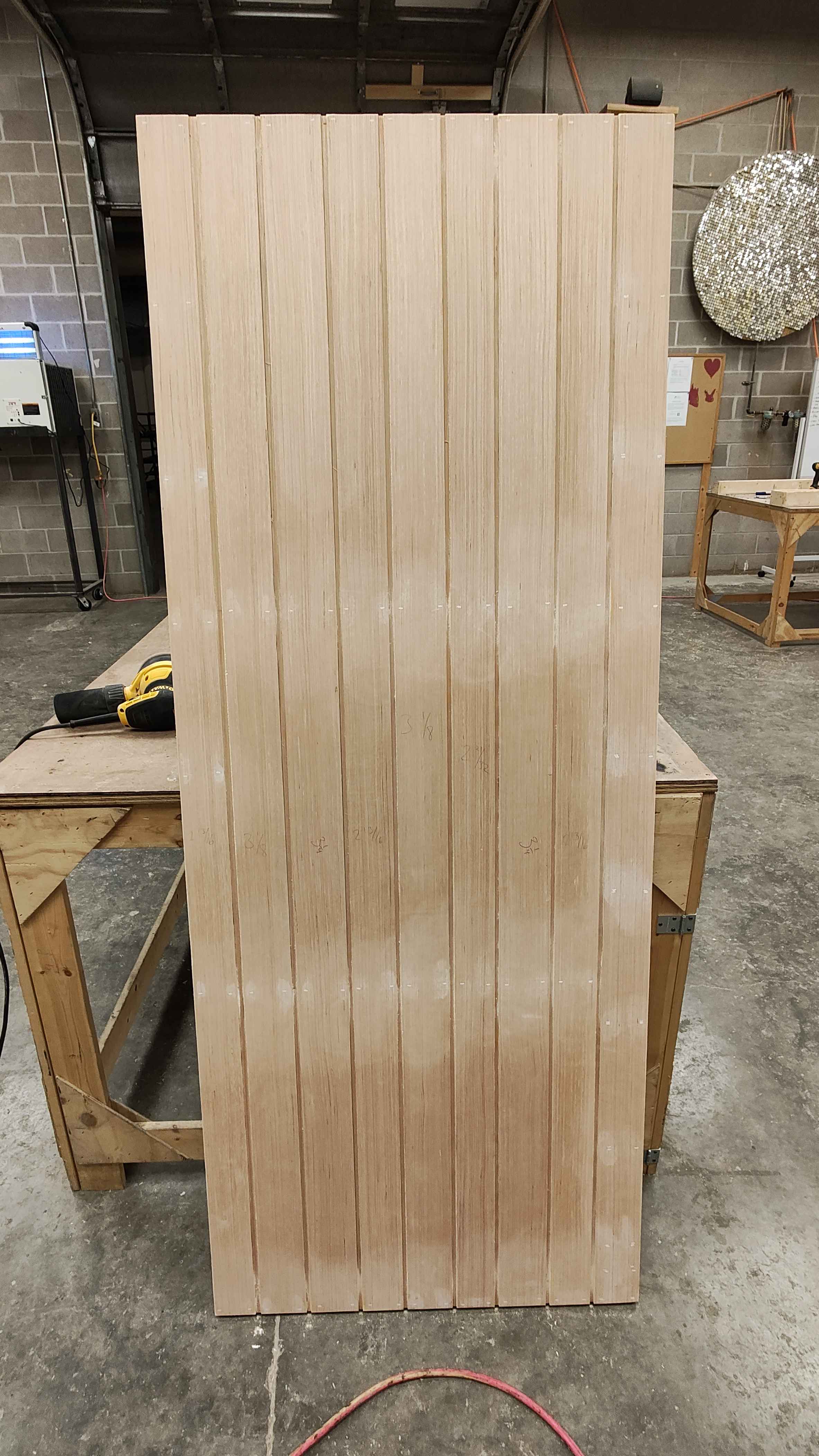 Slatted door