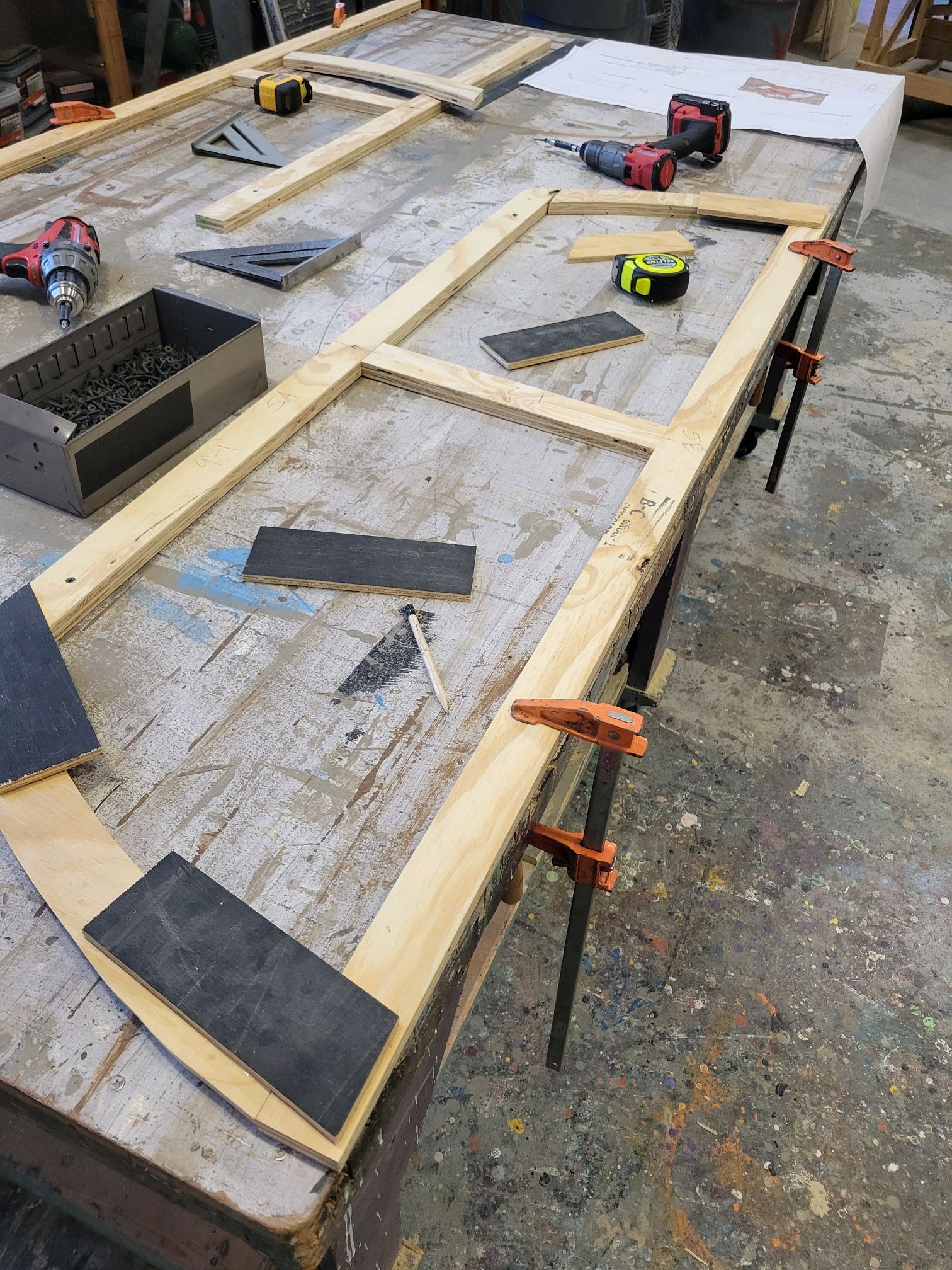 Framing of a rowboat