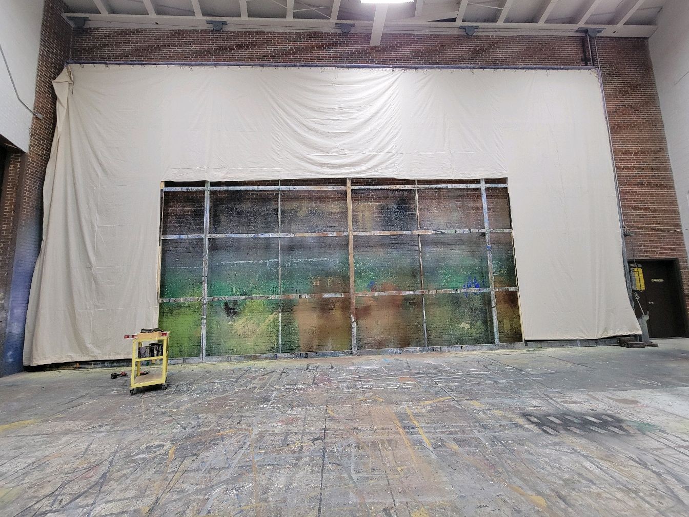 Unpainted, in-house muslin drop
